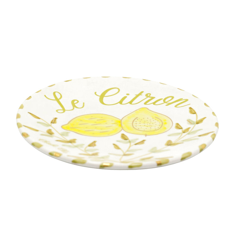 Keramisch bord "Le Citron" - Ø 20 cm