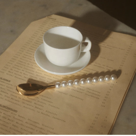 Set van Vier parel Lepels