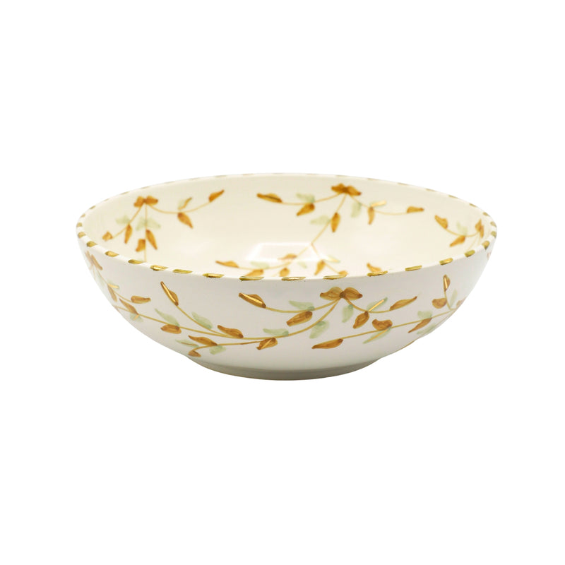 Keramische slakom "Gouden blaadjes" - Ø 26 cm