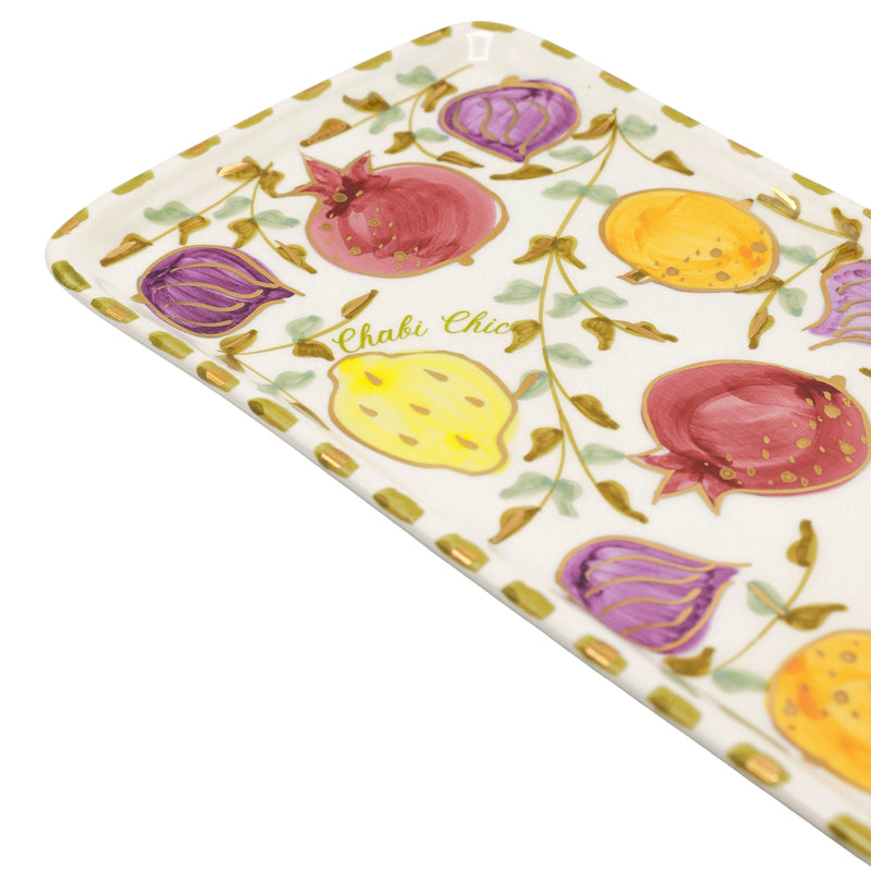 Keramisch serveerbord "Tutti Frutti" - 34 × 16 cm