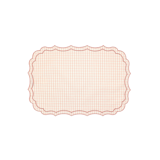 Vlekwerende Linnen Placemat – 50x35 cm - Vichy Roze