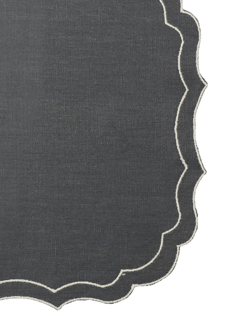Vlekwerende Linnen Placemat – 50x35 cm - Donkerblauw