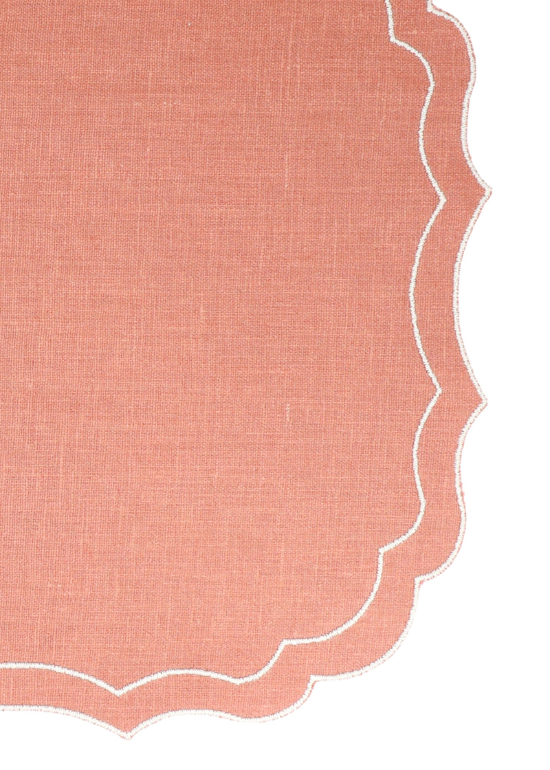 Vlekwerende Linnen Placemat – 50x35 cm - Terracotta