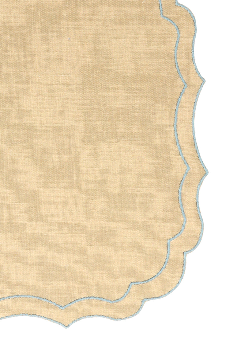 Vlekwerende Linnen Placemat – 50x35 cm - Zandgeel