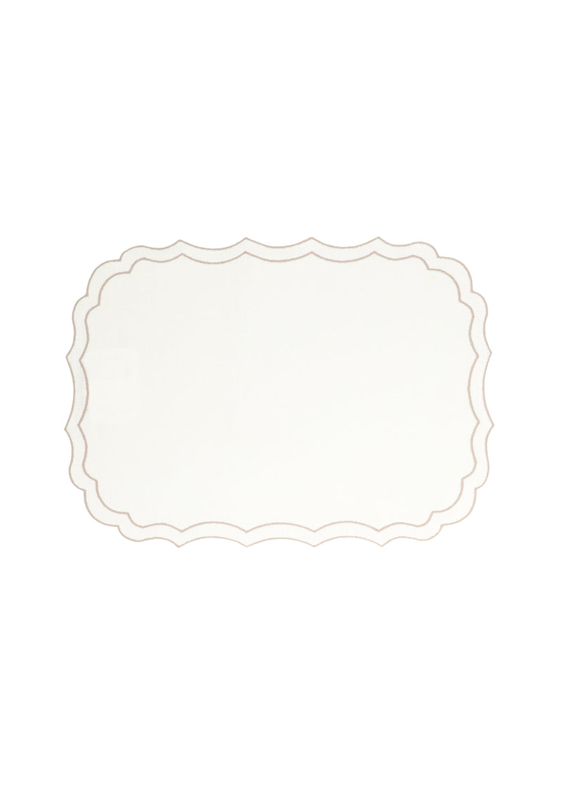Vlekwerende Linnen Placemat – 50x35 cm - Wit