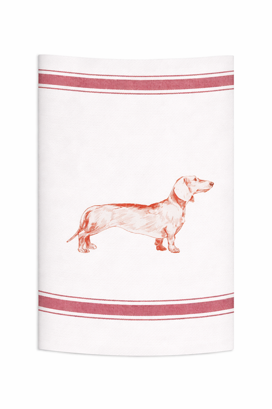 Tea towel 100% cotton - Dachshund