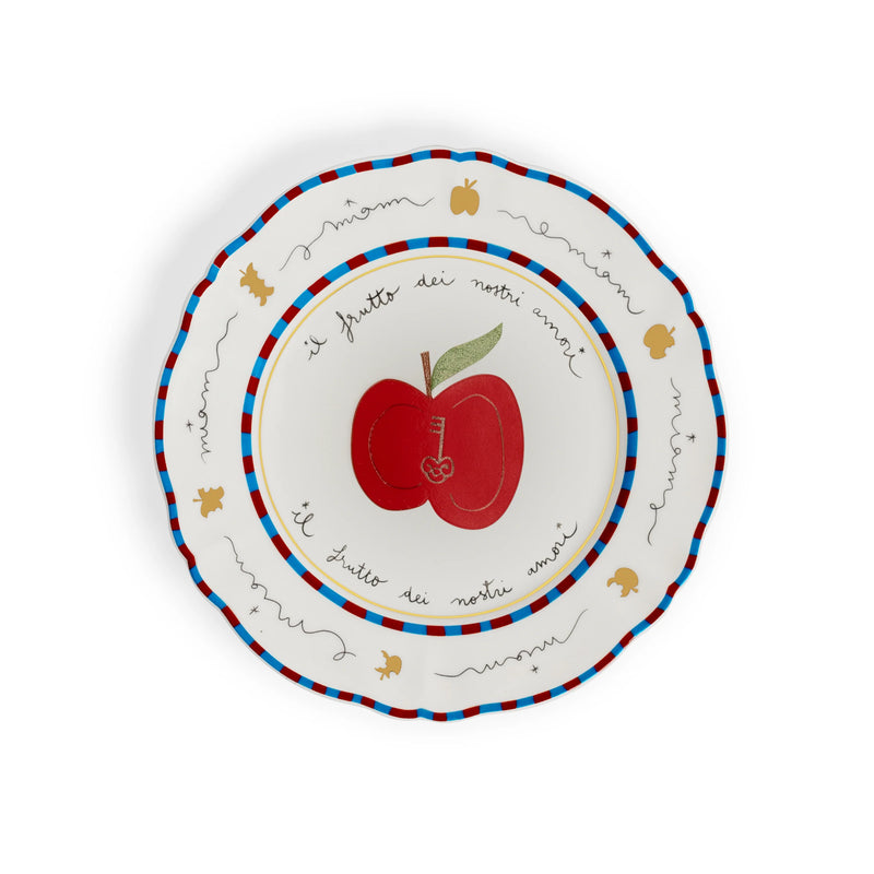 Porseleinen bordje - APPEL - Ø 16.5 CM