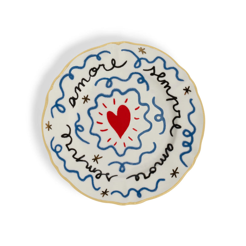 Porseleinen bordje - HART - Ø 16,5 cm