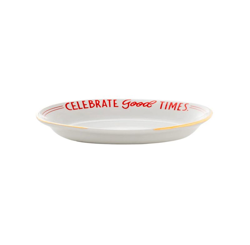 Porseleinen schaaltje "Celebrate Good Times " - 17 × 10 cm