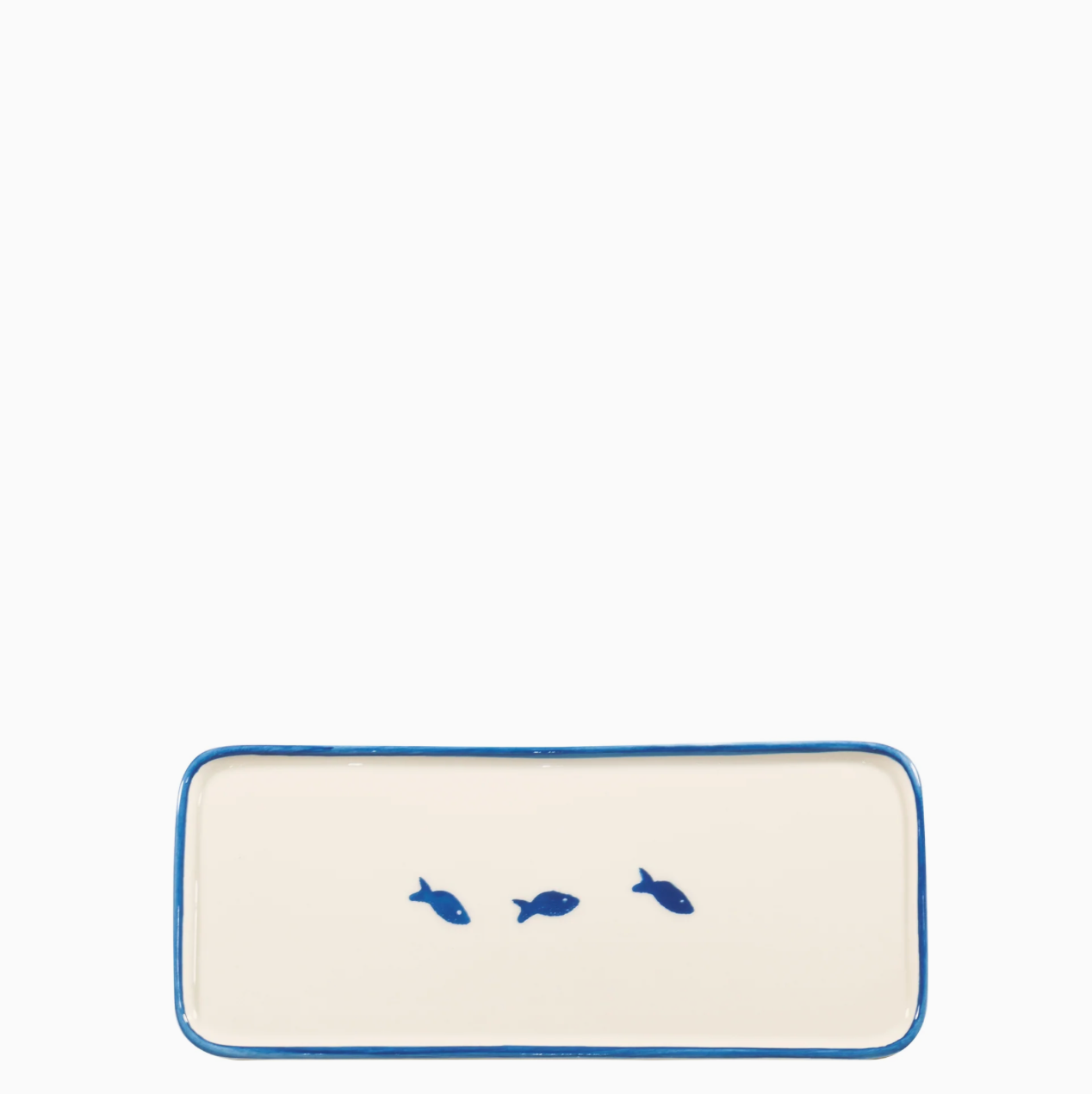 Rechthoekig Bord – Blauw Vismotief