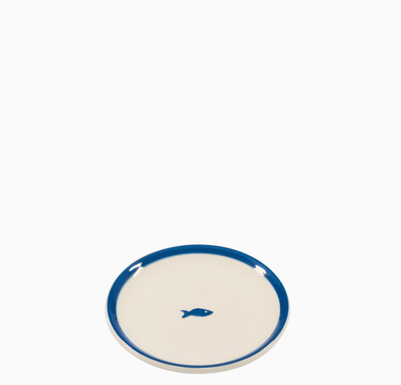 Bordje – Blauw Vismotief (Ø 13 cm)