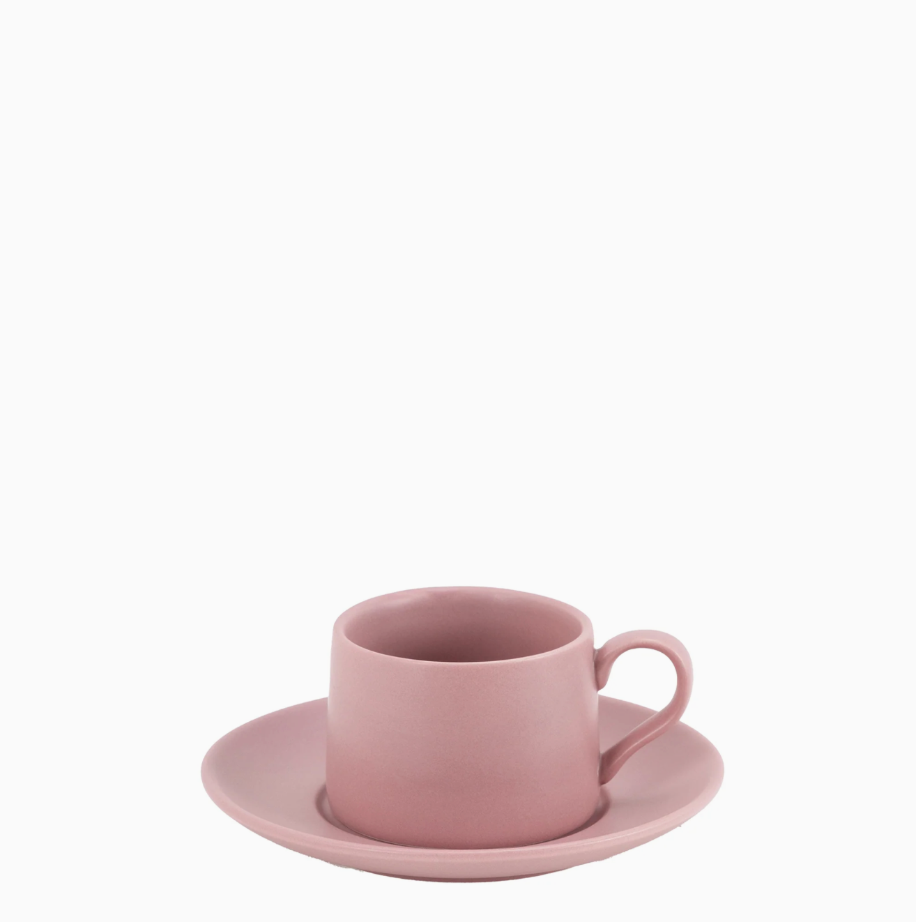 Koffietas met Schoteltje – roze 8 cl