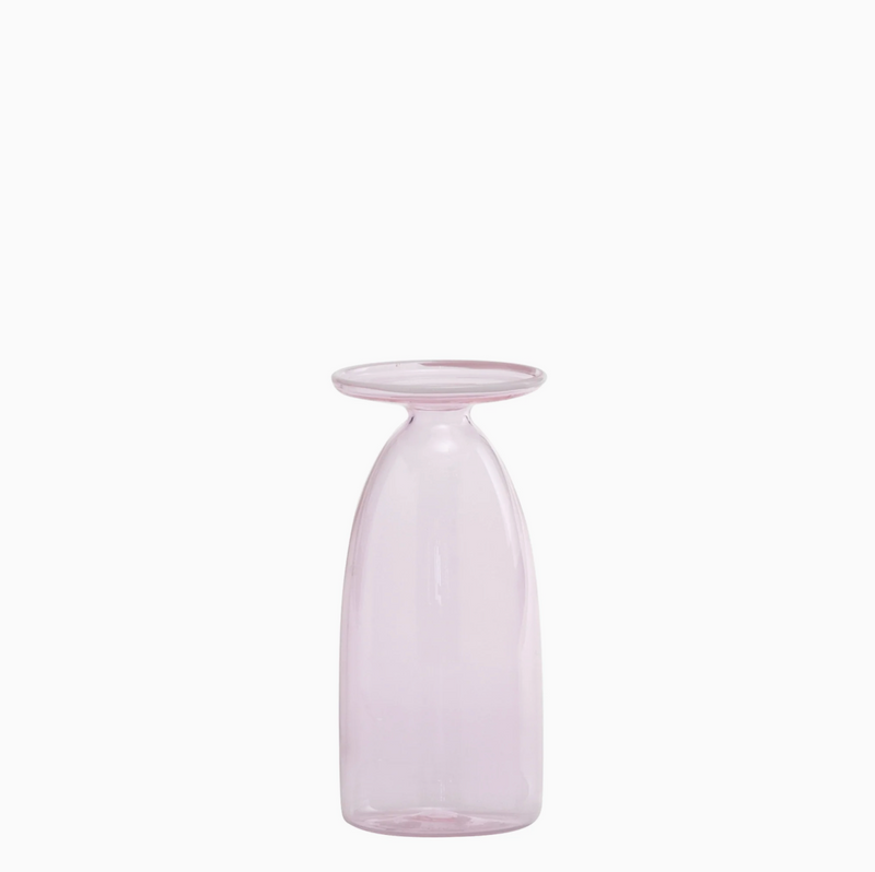 Glazen Vaasje met Open Rand – Roze – 22 cl