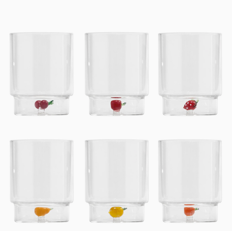 Teca - Fruit - Set van 6 Glazen