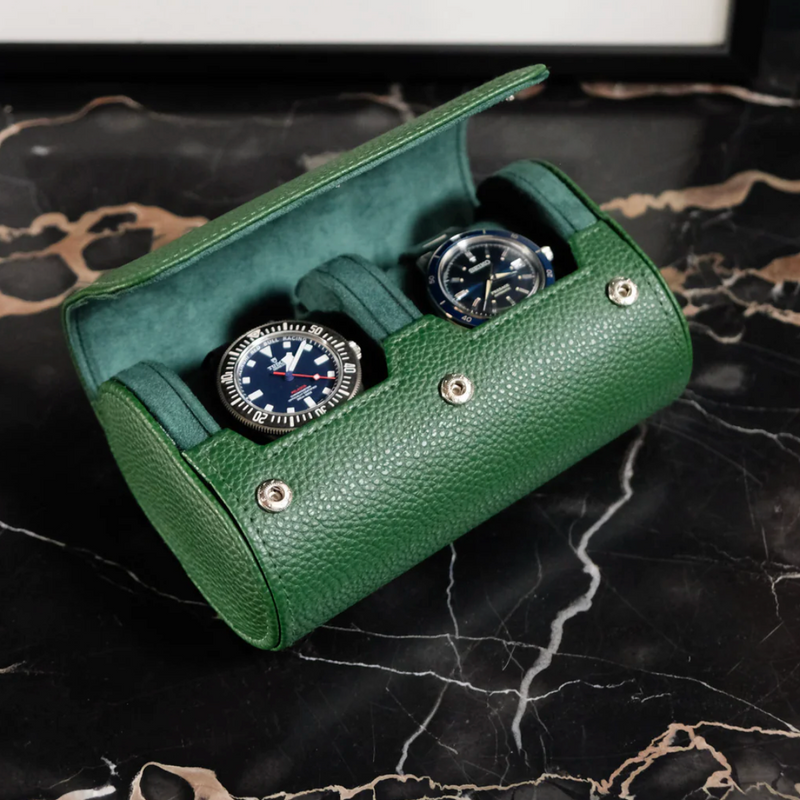 Reishorlogebox velour – Groen