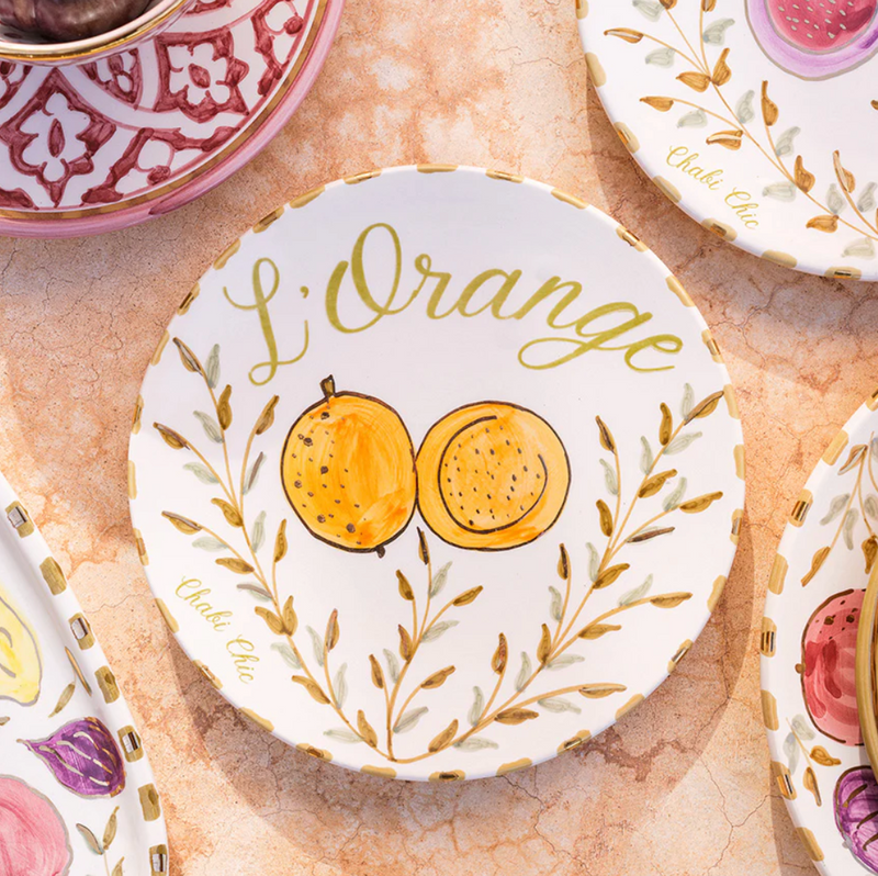 Keramisch bord "L'Orange" - Ø 20 cm