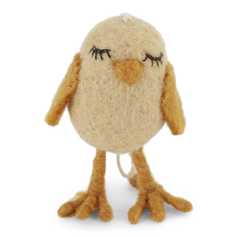 Decoratie dromerig kuikentje – Geel