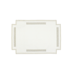 Erica Linen Placemat - Stain Resistant - White with Begie (35 x 50cm)