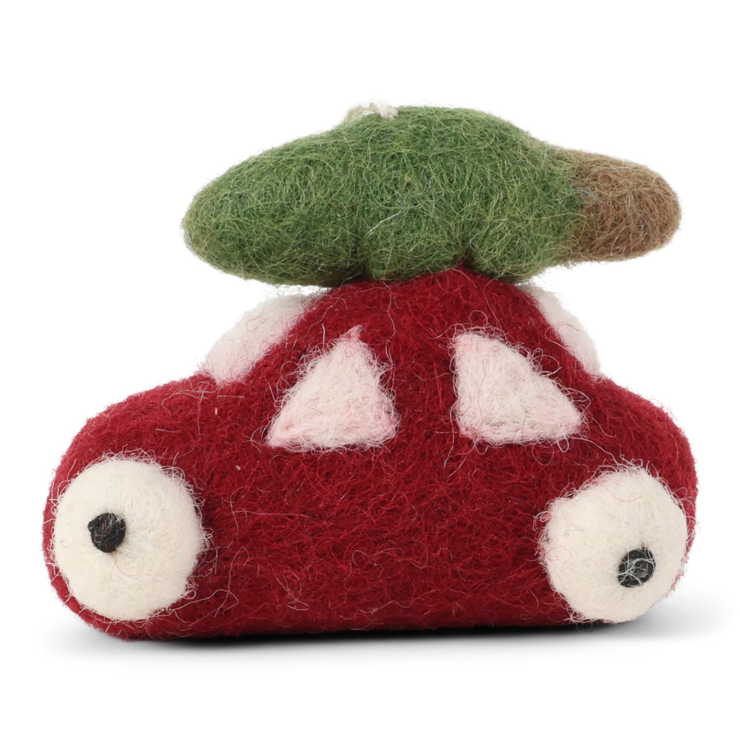 Kerstornamentje - Autotje met kerstboom