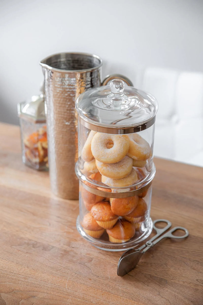 Lia Voorraadpot met Deksel – Mondgeblazen Kristalglas – Ø 13 x H 12 cm