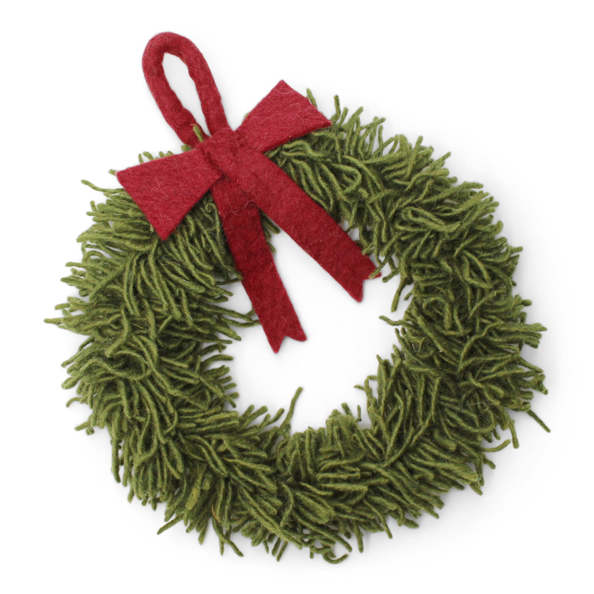 Small Christmas wreath with red bow