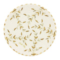 Ceramic Plate "Golden Leaves" - Ø 26 cm