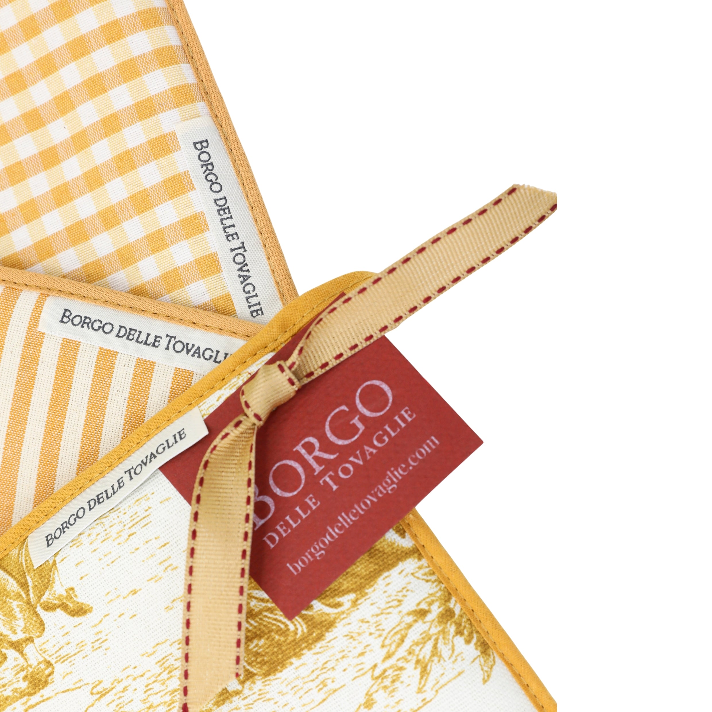 Set of 3 potholders - Yellow