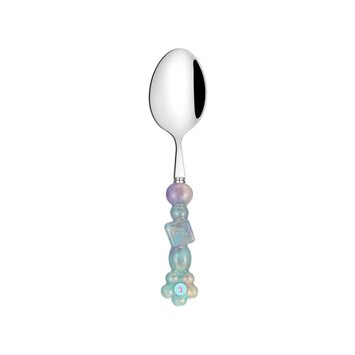 Likio Floral Beads Geometrics cutlery with floral beads in soft pastel colours
