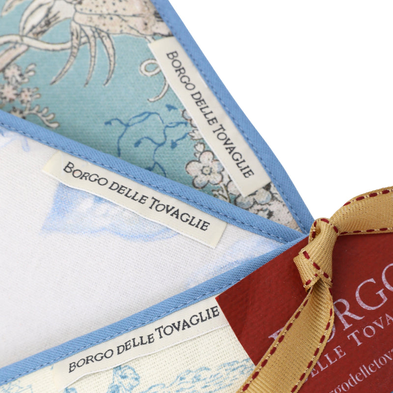 Set van 3 pannenlappen - Blauw