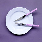 Bistrot bestekset 4-delig in roze detail
