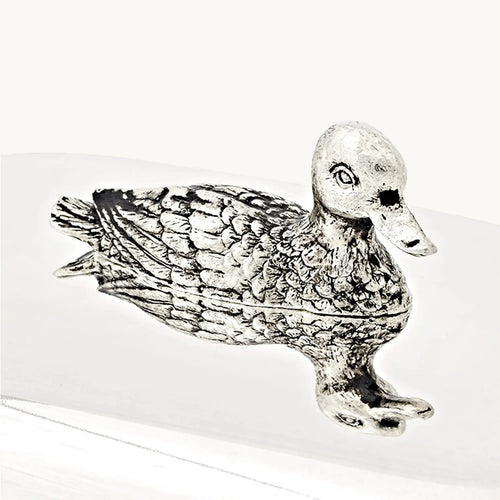 Duck butter dish with butter knife