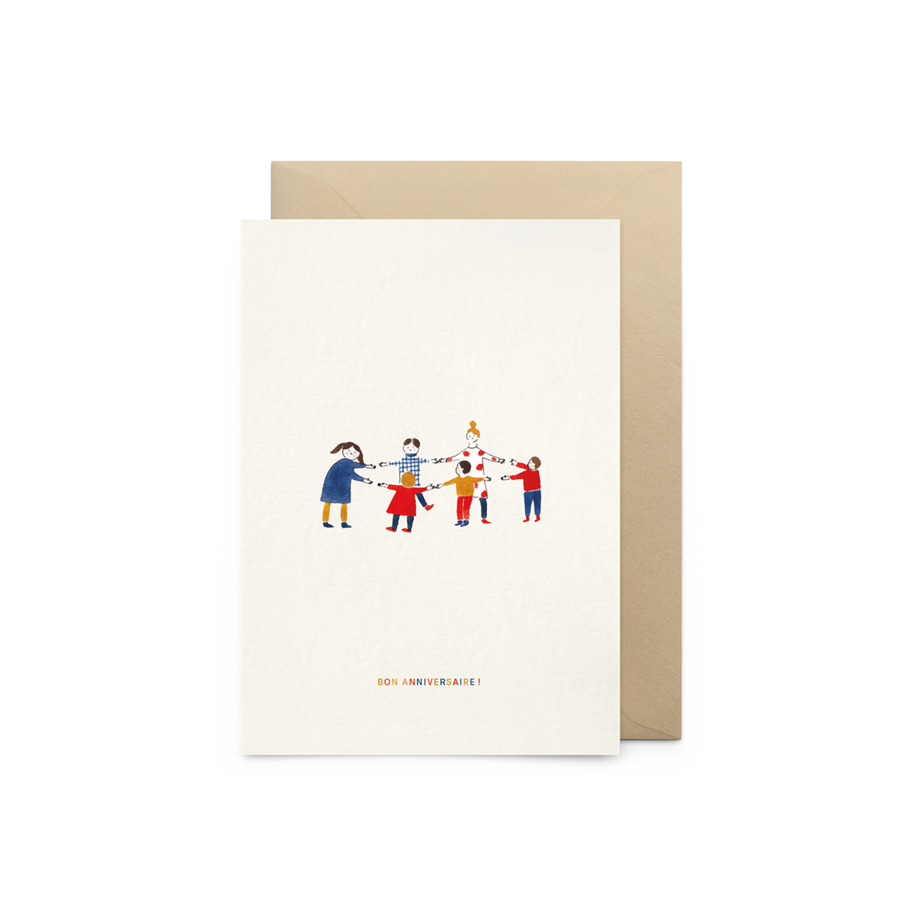 Verjaardagskaart Kinderen in cirkel met envelop