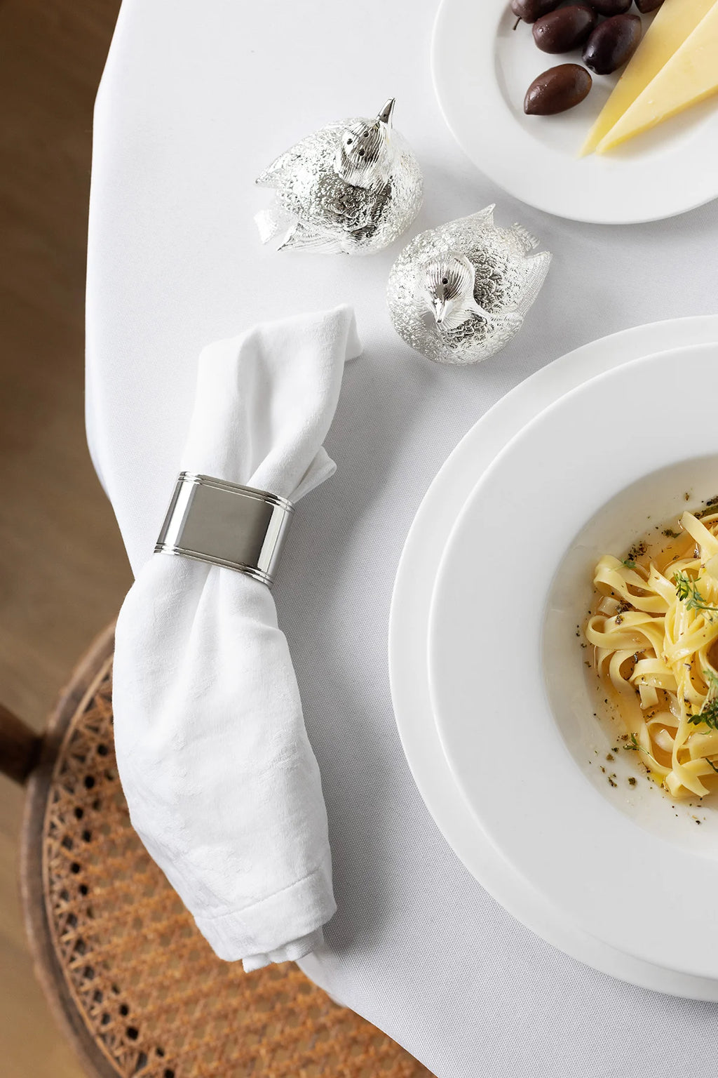 Silver-plated napkin rings - set of 4