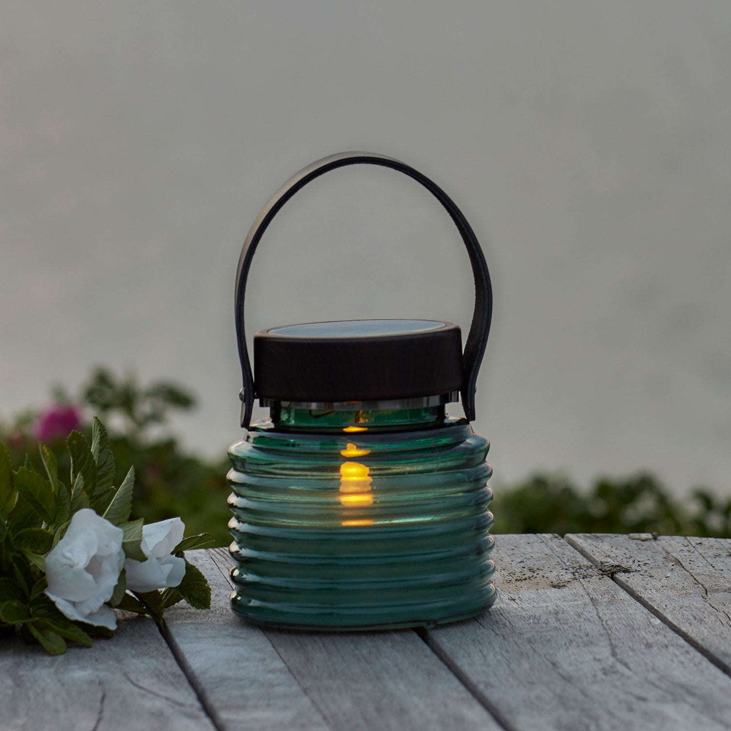 Aston - Solar Jar - Green/Brown - ø12 × H12 cm
