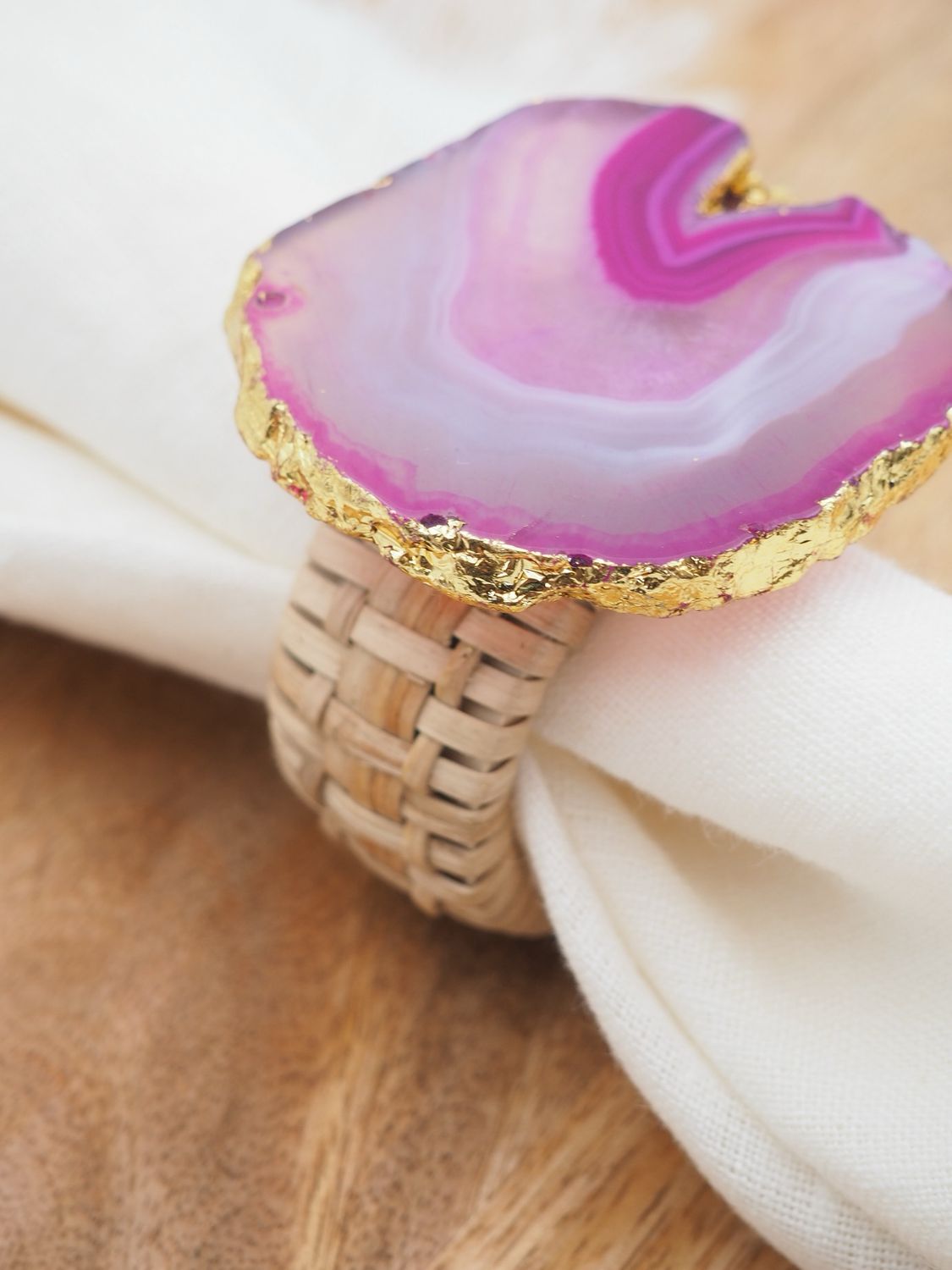 Servetring met agaatsteen — diverse kleuren