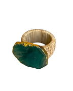 Napkin ring with agate stone — various colors 