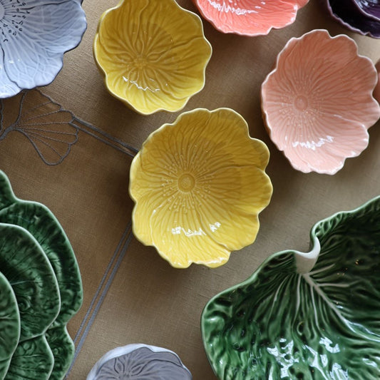 Kom "Flora" – Geel -  Ø 17 cm