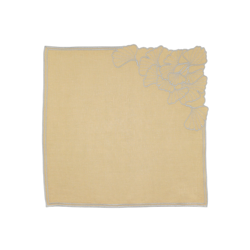 Gingko Napkin – Yellow / Gray