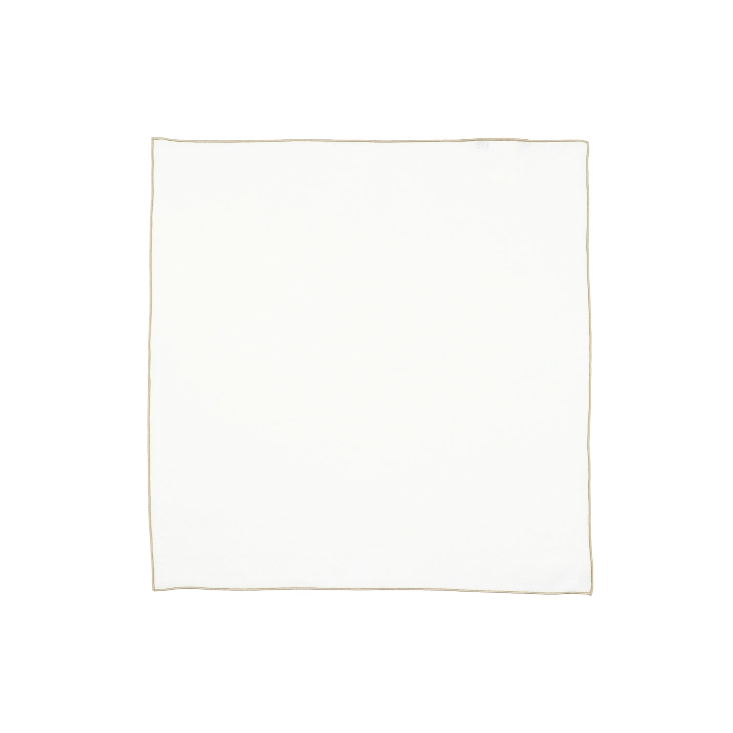 Linnen Servet met Contrasterende Rand - Wit (45 × 45 cm)
