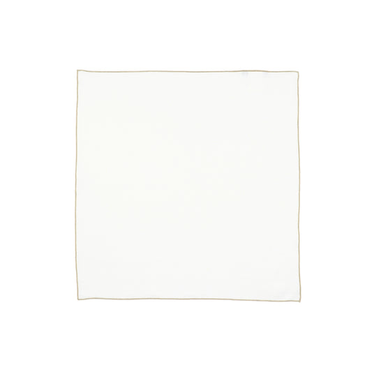 Linnen Servet met Contrasterende Rand - Wit (45 × 45 cm)