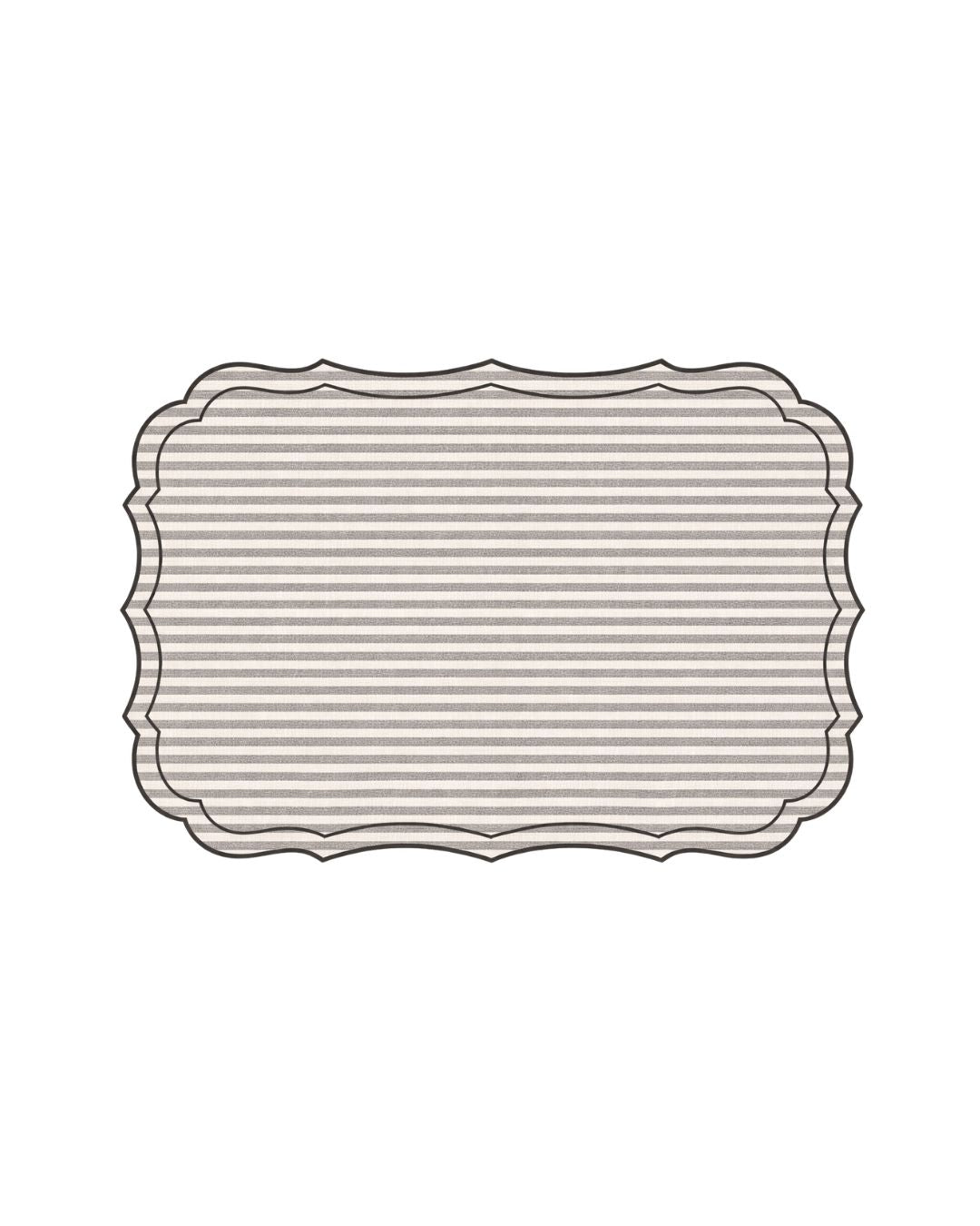 Stain-Resistant Linen Placemat – 50x35 cm - Red Stripes