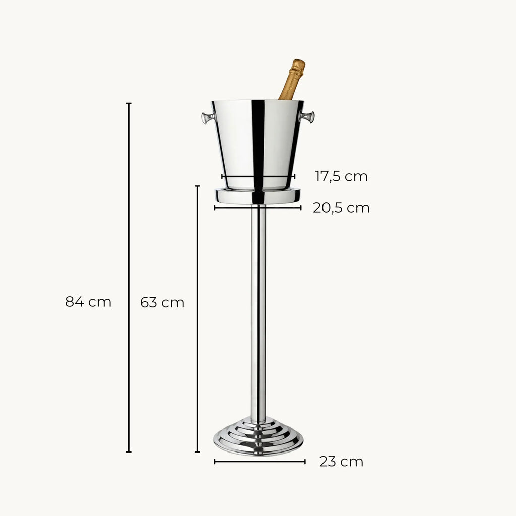 Sevilla Wijnkoeler met Standaard – Glanzend RVS – H 83 cm