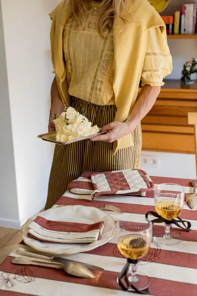 Stoffen servetten Auguste Rust (set van 2)