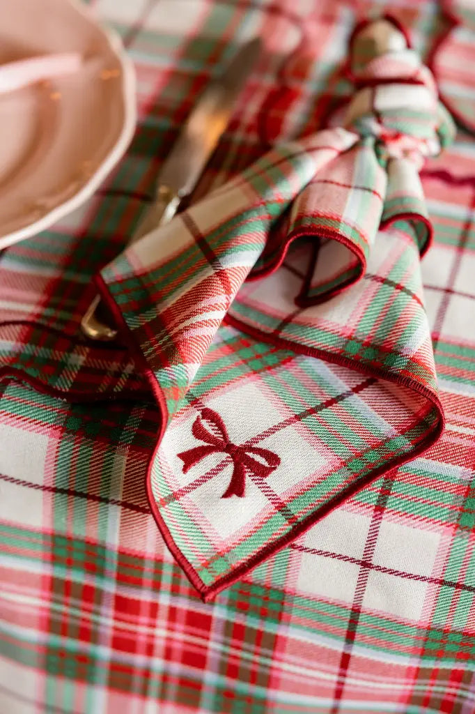 Stoffen kerstservetten Angèle Red (set van 2)