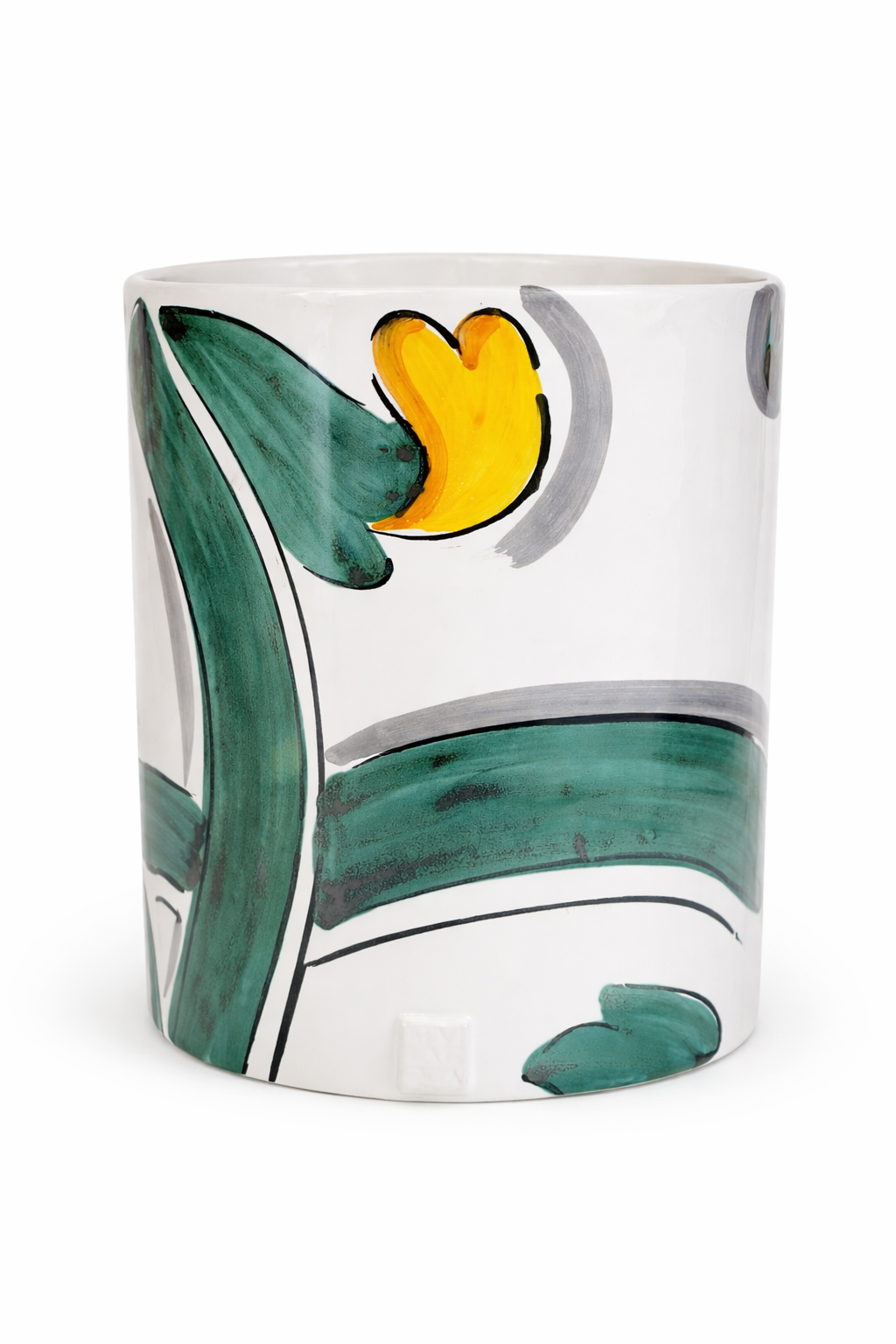 Handgemaakte Siciliaanse Vaas Mediterraanse tekening — 20 cm