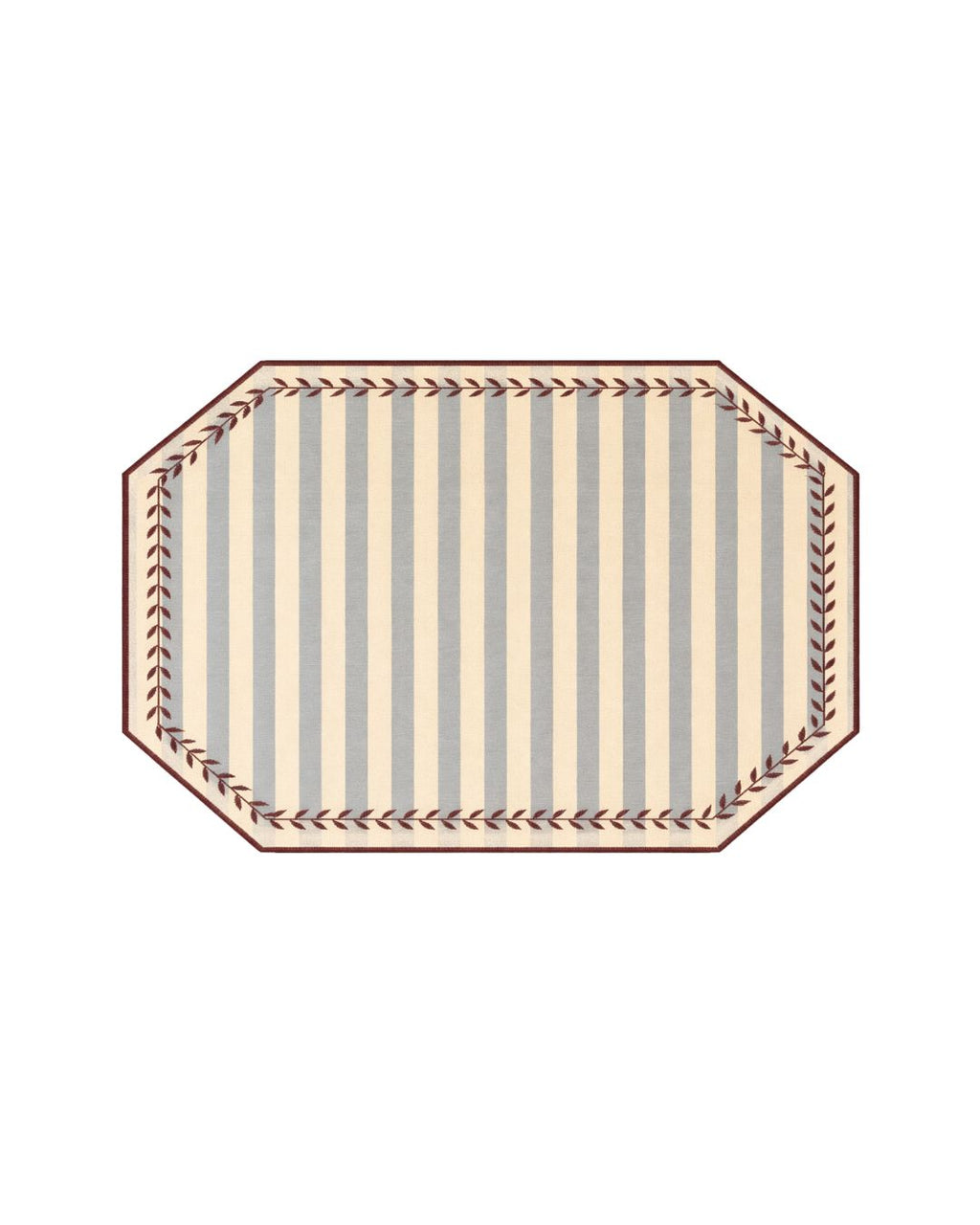 Vlekwerende Linnen Placemat – 50x35 cm - Blauwe Streepjes