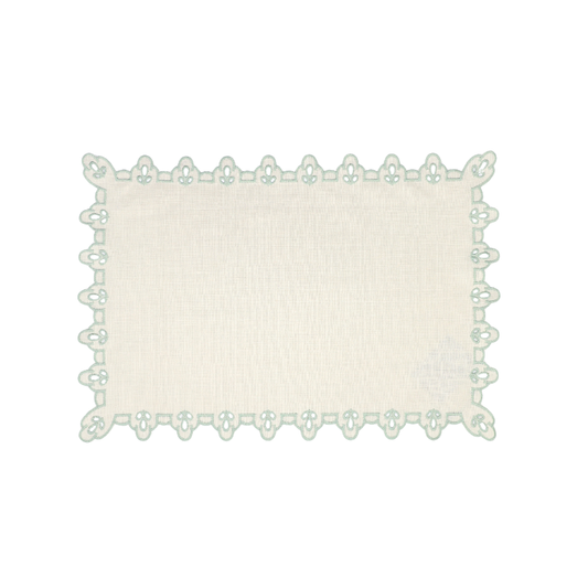 Vlekwerende Linnen Placemat – 50x35 cm - Saliegroen