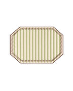 Stain-Resistant Linen Placemat – 50x35 cm - Green Stripes