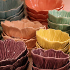 Flora - Kom – Roze -  Ø 17 cm