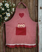Kinderschortje met kipjes – rood
